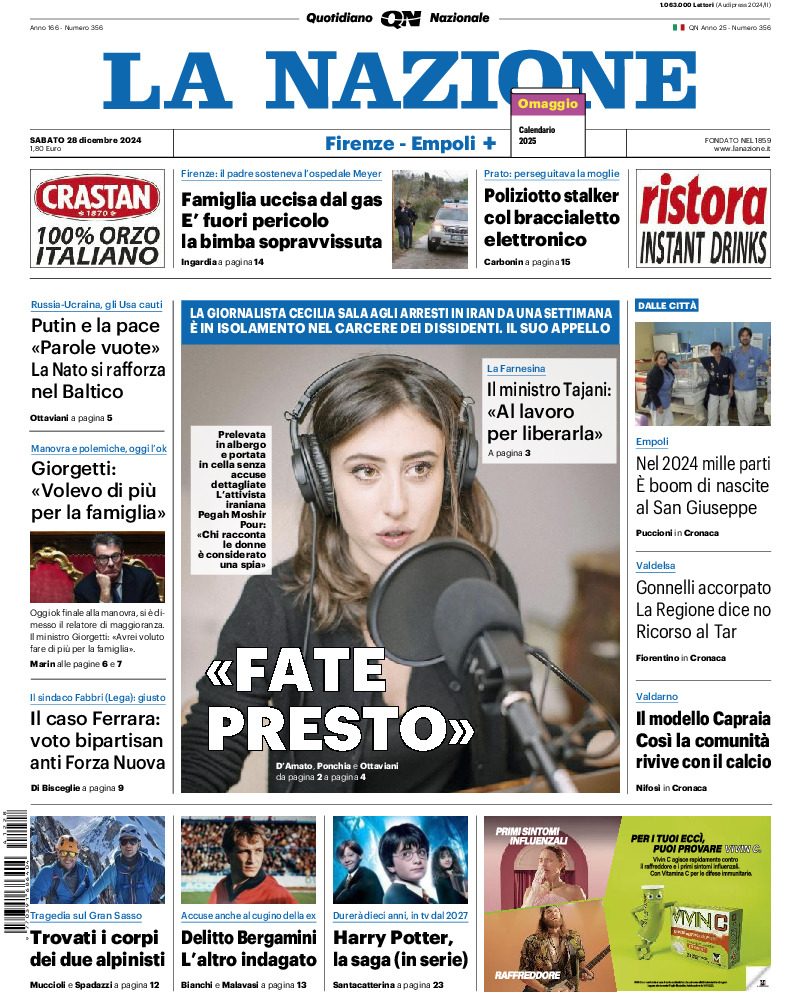 Prima-pagina-la nazione-edizione-di-oggi-20241228